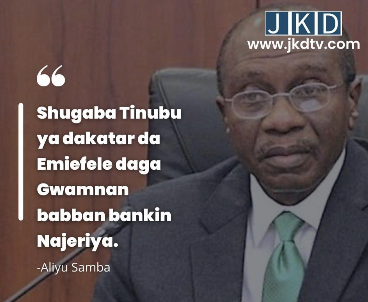 Shugaban Kasa Alh Bola Ahmad Tinubu ya Tsige Emiefele daga Gwamnan ...